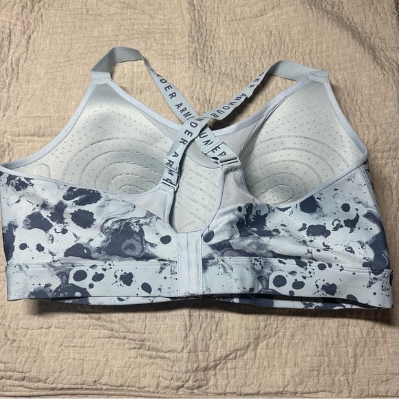 Under Armour High Infinity Sports Bra Women's 3X Blue Built In‎ Padding Wicking - Picture 7 of 8